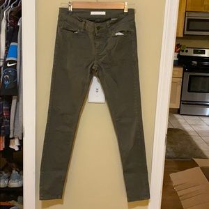 Hunter green demin pants